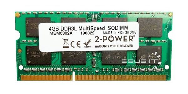 Memory RAM 1x 4GB 2-POWER SO-DIMM DDR3 1600MHz PC3-12800 | MEM0802A